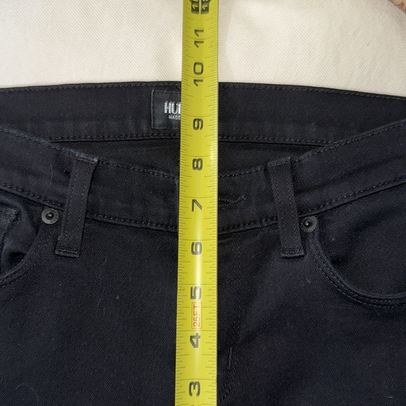Hudson Black Low Rise Krista Ankle Skinny Stretch Jeans w/ Raw Hem. Size 26 - Picture 10 of 14